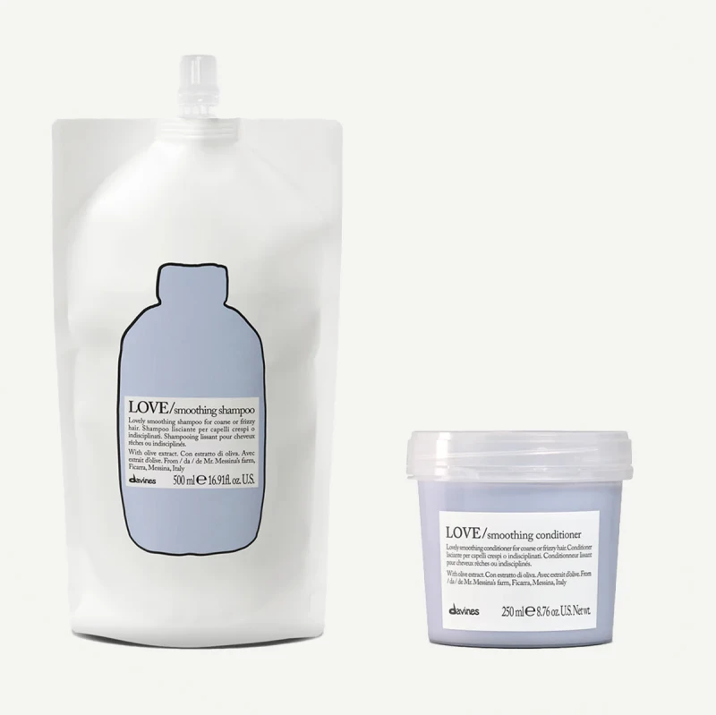 Davines LOVE smooth zestaw - szampon 500 ml, odżywka 250 ml