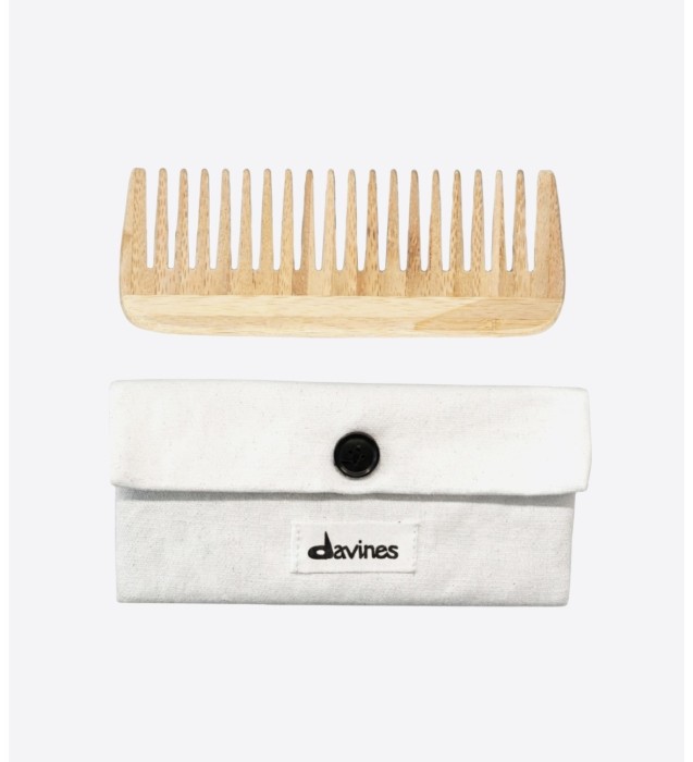 Davines - drewniany grzebień w bawełnianym pokrowcu