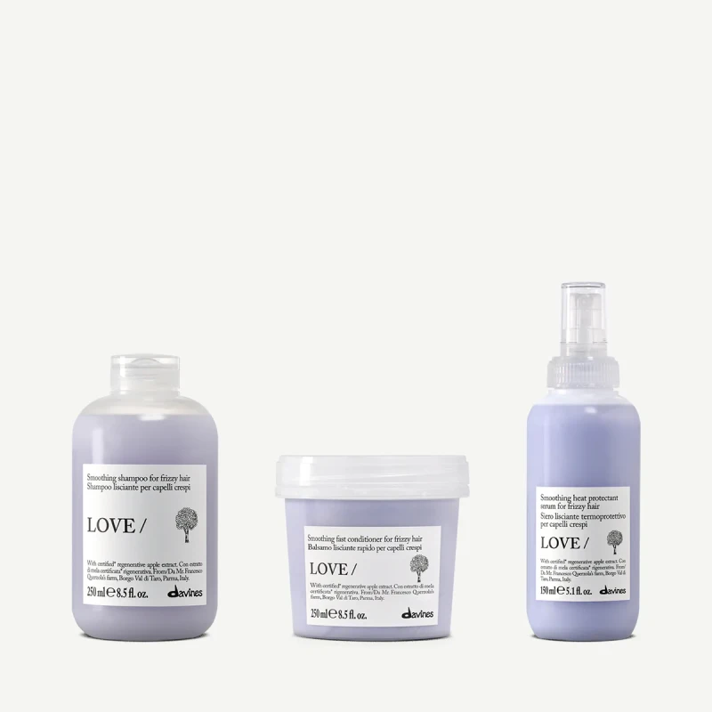 Zestaw Davines LOVE Smoothing Shampoo 250 ml + LOVE Smoothing Conditioner 250 ml + LOVE Smoothing Serum 150 ml