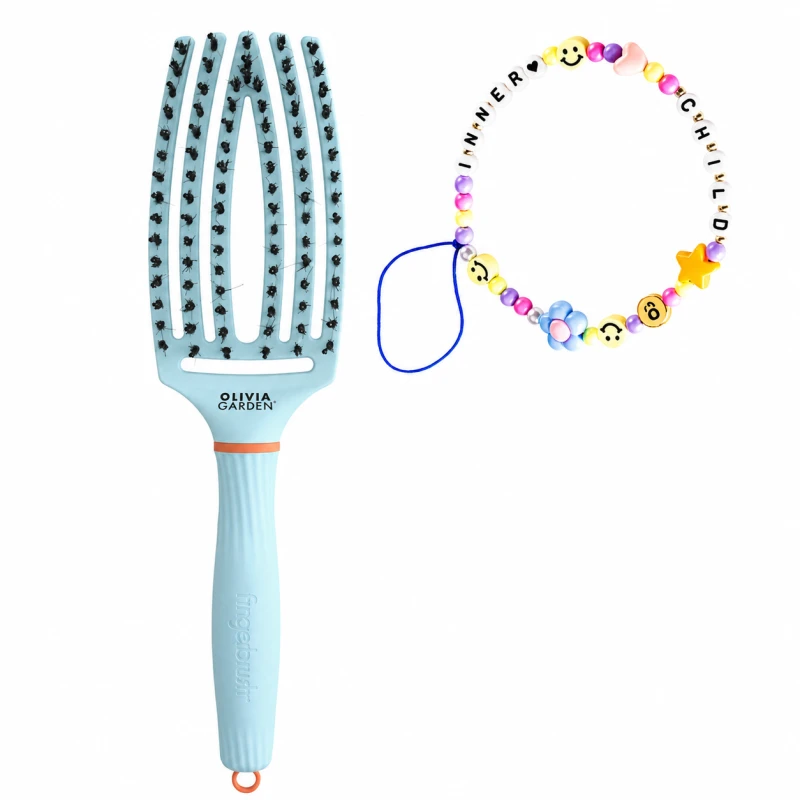 Olivia Garden Szczotka do Włosów Finger Inner Child Brush Medium Bubble Blue