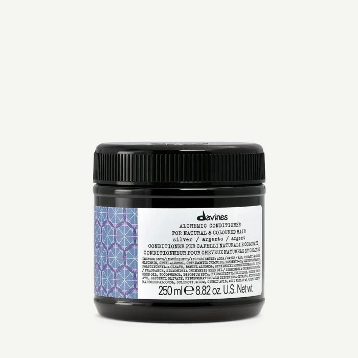 Davines Alchemic Silver - odżywka koloryzująca do włosów jasnych blondów lub siwych 250 ml
