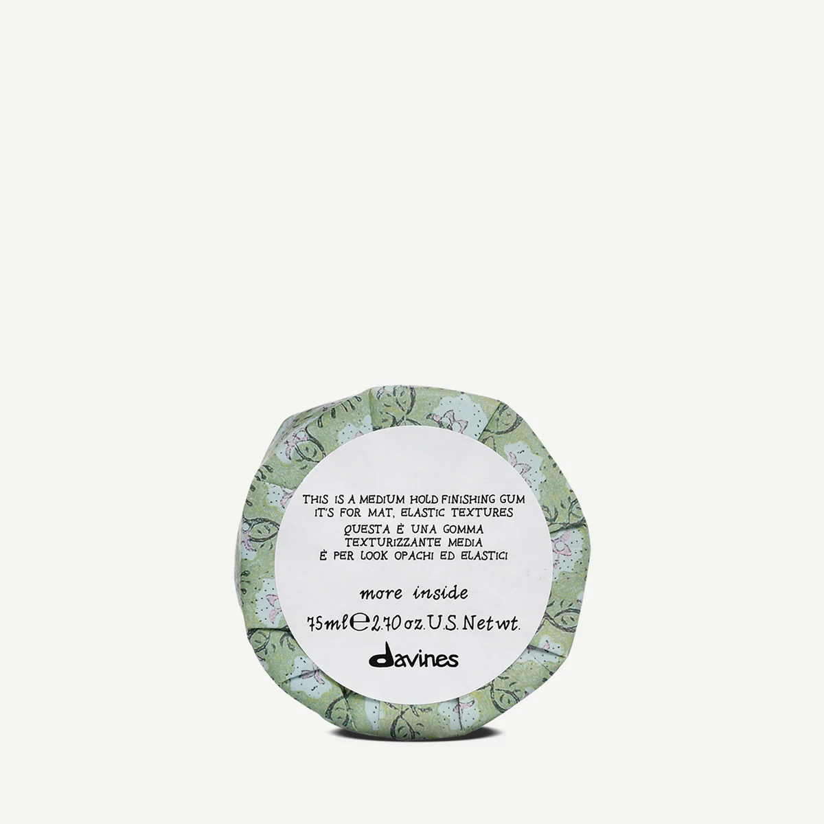 Гам для волос Davines More Inside Medium Hold Finishing Gum, матовый эффект, средней фиксации, 75 мл