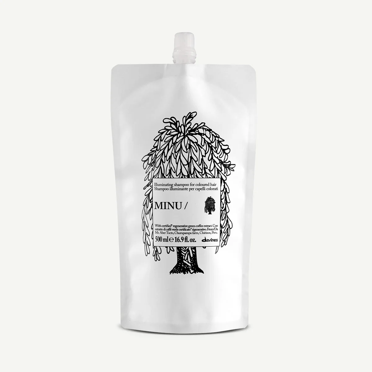 Шампунь Davines MINU для защиты цвета, для окрашенных волос, сменный блок